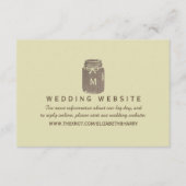 Carte D'accompagnement Country Burlap Mason Jar Site Mariage (Devant)