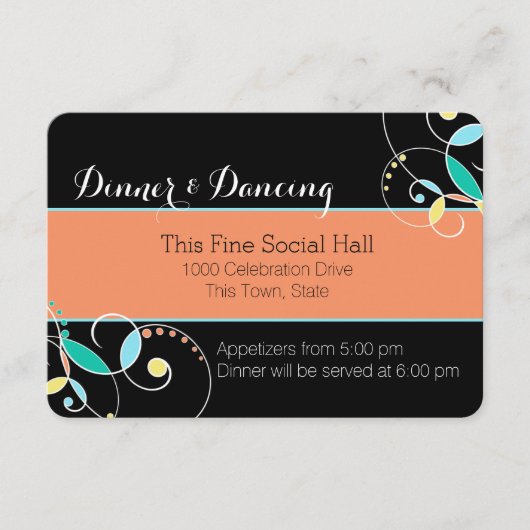 Carte D'accompagnement Country Folk Art Inspiré Réception Information (Devant)