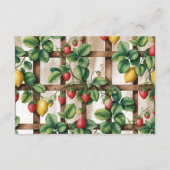 Carte D'accompagnement Country Fruit Garden Diapper Raffle (Dos)