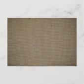 Carte D'accompagnement Country Rustic Horseshoe On Burlap Mariage Détail (Dos)