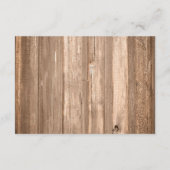 Carte D'accompagnement Country Rustic Monogram Branche & Mariage bois (Dos)