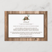 Carte D'accompagnement Country Rustic Monogram Tree & Wood Mariage Détail (Devant)