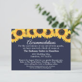 Carte D'accompagnement Country Sunflower Blue Hcomodations Card (Debout devant)