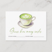 Carte D'accompagnement Coupe Matcha Combien de bouchons jeu de la nuptial (Devant)