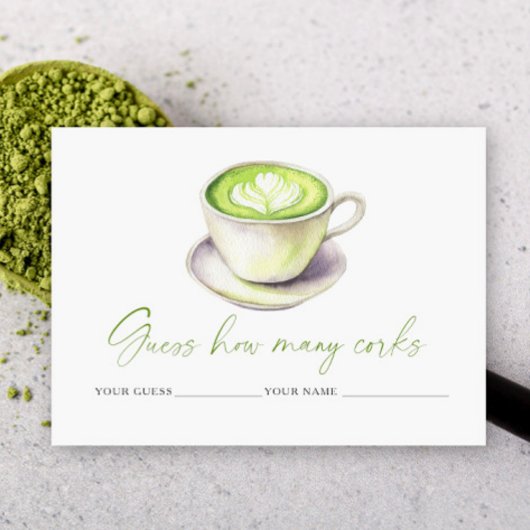 Carte D'accompagnement Coupe Matcha Combien de bouchons jeu de la nuptial