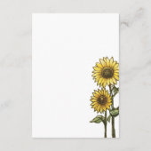 Carte D'accompagnement Couple de tournesol (Dos)