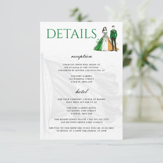 Carte D'accompagnement Couple d'Irlande (Debout devant)