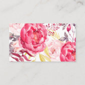 Carte D'accompagnement Couronne de fleurs aquarelle rose pour insertion d (Dos)