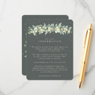 Carte D'accompagnement Couronne de mariage avec Gaultherie et Eucalyptus