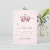 Carte D'accompagnement Couronne de Petite Princesse Perles Points Bébé Na (Debout devant)