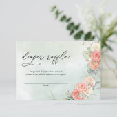 Carte D'accompagnement Couronne de verdure rose poussiéreuse bohème Tirag (Debout devant)