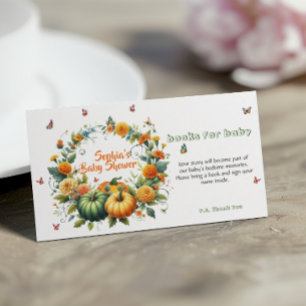 Carte D'accompagnement Couronne Florale D'Automne Avec Citrouilles Adorab