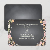 Carte D'accompagnement Couronne florale de Jardin Charme II Réception de (Devant / Derrière)