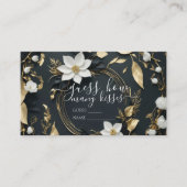 Carte D'accompagnement Couronne florale en or blanc pour mariage et fête (Devant)