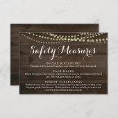 Carte D'accompagnement Covid 19 Masque de sécurité Information sur la per (Devant / Derrière)