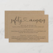 Carte D'accompagnement Covid 19 Masque de sécurité Information sur la per (Devant / Derrière)