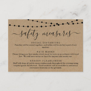 Carte D'accompagnement Covid 19 Masque de sécurité Renseignements sur la