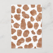 Carte D'accompagnement Cow-boy rustique western cow brun bébé apporter un (Dos)