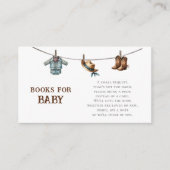 Carte D'accompagnement Cowboy Baby shower Books for Baby Request (Devant)