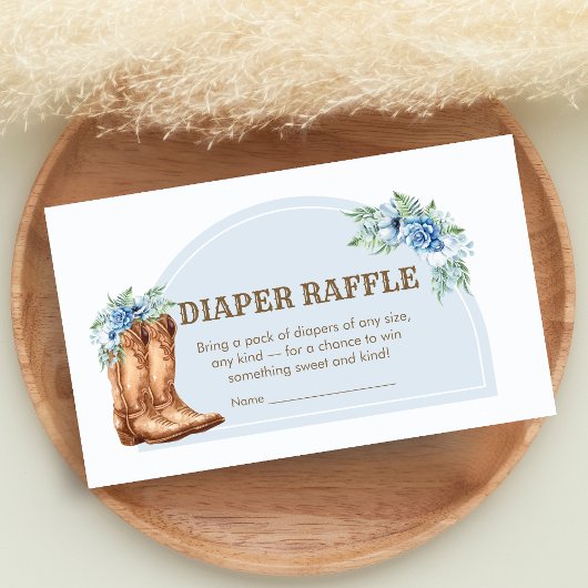 Carte D'accompagnement Cowboy Baby Shower Diaper Raffle