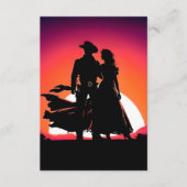 Carte D'accompagnement Cowboy et Cowgirl à Sundown (Devant)