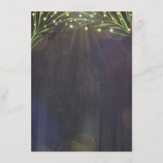 Carte D'accompagnement Crabe Tropical Mariage Information Invité (Dos)