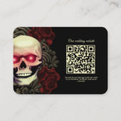 Carte D'accompagnement Crâne effrayant et éffrayant gothique Halloween Ma (Devant)