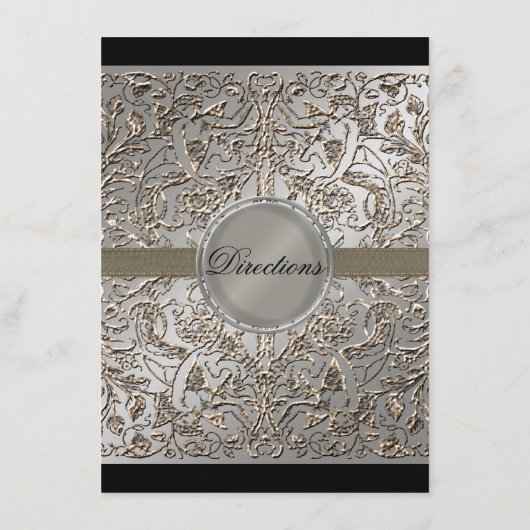 Carte D'accompagnement Cravate noire Elégance, Directions de conduite Inf (Dos)