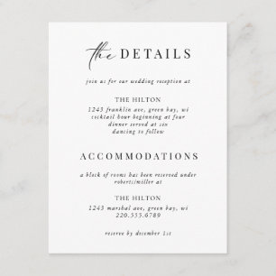 Carte D'accompagnement Cravate noire officielle Gold Art Déco Détails Ins