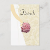 Carte D'accompagnement Cream Elegant Wedding Gown Détails du Mariage (Devant)