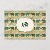 Carte D'accompagnement Cream Emerald Gold Elephant Indian Détails sur le (Dos)