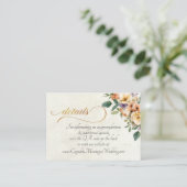 Carte D'accompagnement Cream Floral, QR Code - Cream (Debout devant)