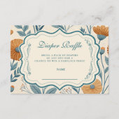 Carte D'accompagnement Cream Garden Botanical Diapper Raffle (Devant)