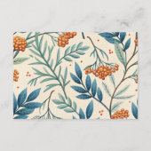 Carte D'accompagnement Cream Garden Botanical Diapper Raffle (Dos)