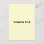 Carte D'accompagnement Cream Wedding Reception Portrait (Dos)