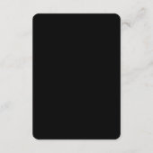 Carte D'accompagnement Create Your Own Black Custom Design Holiday Card (Dos)