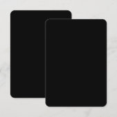 Carte D'accompagnement Create Your Own Black Custom Design Holiday Card (Devant / Derrière)