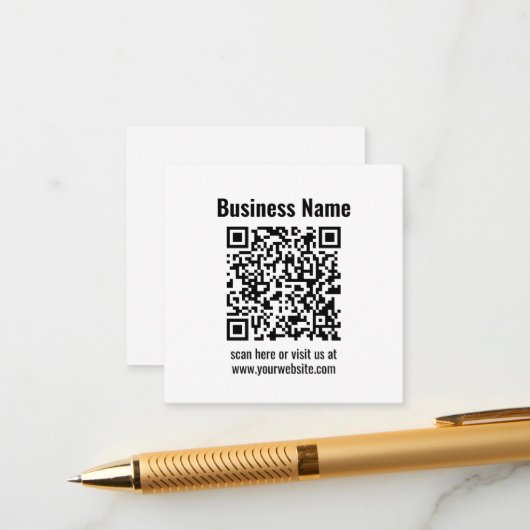 Carte D'accompagnement Create Your Own QR Code | Transperant (Devant/Arrière en situation)