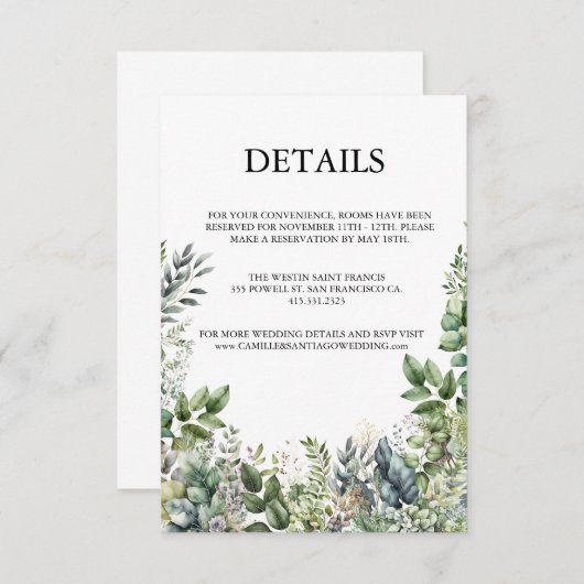 Carte D'accompagnement Create Your Own Rustic (Devant / Derrière)