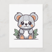 Carte D'accompagnement Création de Koala Vector Magique Kawaii (Dos)