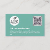 Carte D'accompagnement Créer des codes QR de remise VIP client (Devant)