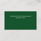 Carte D'accompagnement Créer des codes QR de remise VIP client (Dos)