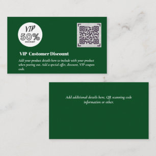 Carte D'accompagnement Créer des codes QR de remise VIP client