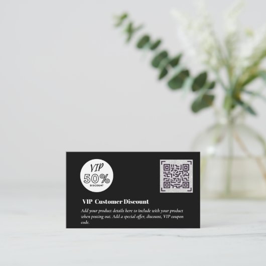 Carte D'accompagnement Créer des codes QR de remise VIP client (Debout devant)