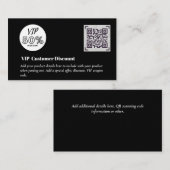 Carte D'accompagnement Créer des codes QR de remise VIP client (Devant / Derrière)