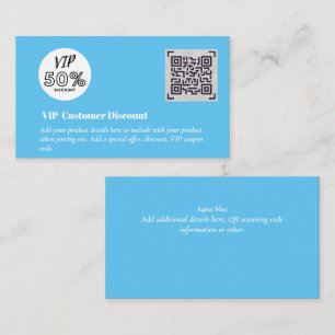 Carte D'accompagnement Créer des codes QR d'emballage de réduction VIP cl