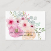 Carte D'accompagnement Créer des insertions de détails d'événement - Modè (Dos)