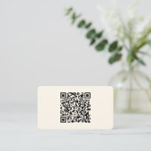 Carte D'accompagnement Créer instantanément un code QR | Modifiable blanc (Debout devant)