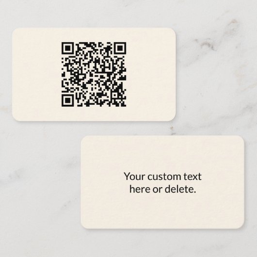 Carte D'accompagnement Créer instantanément un code QR | Modifiable blanc (Devant / Derrière)