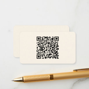 Carte D'accompagnement Créer instantanément un code QR   Modifiable blanc